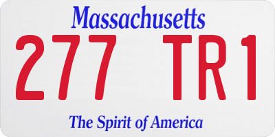 MA license plate 277TR1