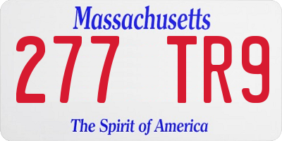 MA license plate 277TR9