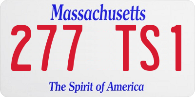 MA license plate 277TS1