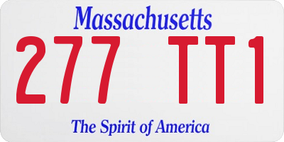 MA license plate 277TT1