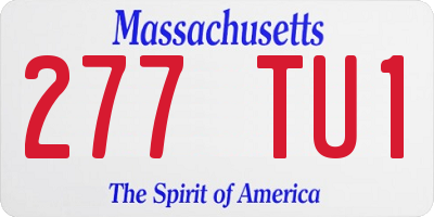 MA license plate 277TU1