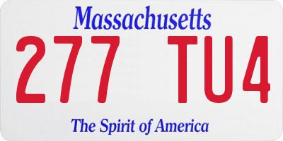MA license plate 277TU4