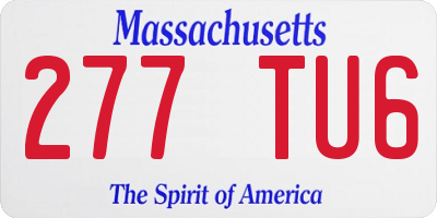 MA license plate 277TU6