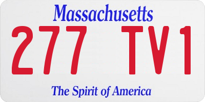 MA license plate 277TV1