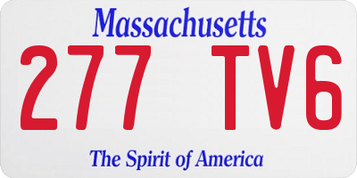 MA license plate 277TV6