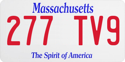 MA license plate 277TV9