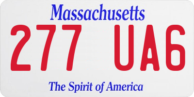 MA license plate 277UA6