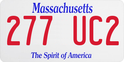 MA license plate 277UC2