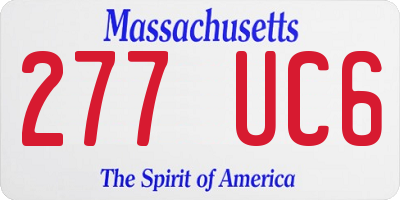 MA license plate 277UC6