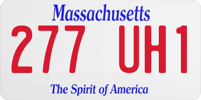 MA license plate 277UH1