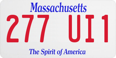 MA license plate 277UI1