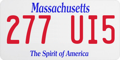 MA license plate 277UI5