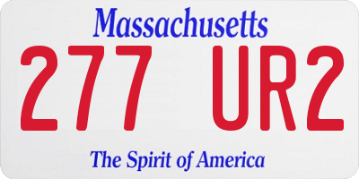 MA license plate 277UR2