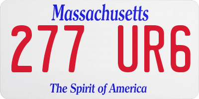 MA license plate 277UR6