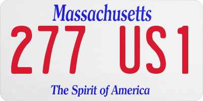 MA license plate 277US1