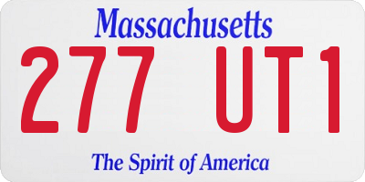 MA license plate 277UT1