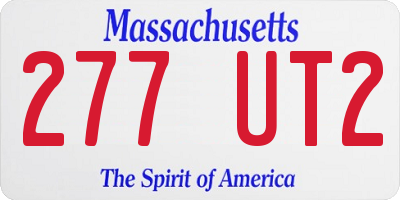 MA license plate 277UT2