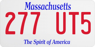 MA license plate 277UT5