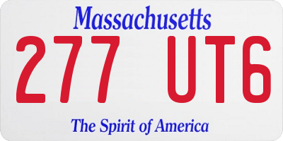 MA license plate 277UT6