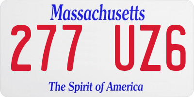 MA license plate 277UZ6