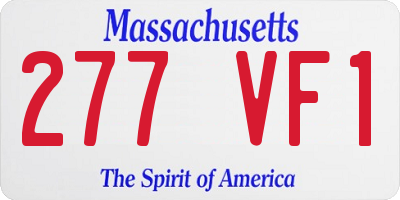 MA license plate 277VF1