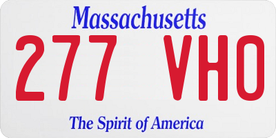 MA license plate 277VH0