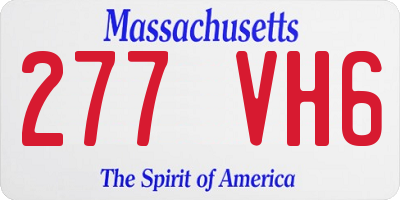 MA license plate 277VH6