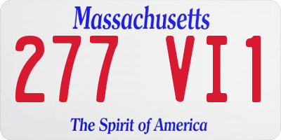 MA license plate 277VI1