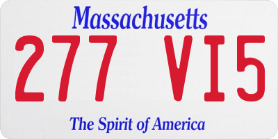 MA license plate 277VI5