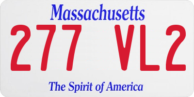 MA license plate 277VL2