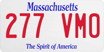 MA license plate 277VM0