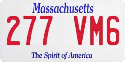 MA license plate 277VM6