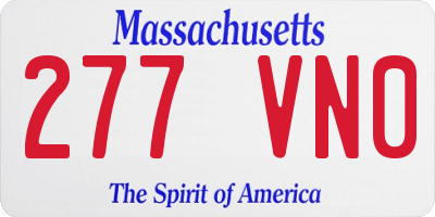 MA license plate 277VN0