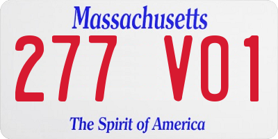 MA license plate 277VO1