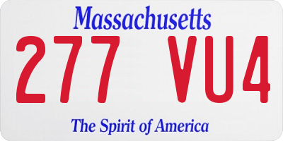 MA license plate 277VU4