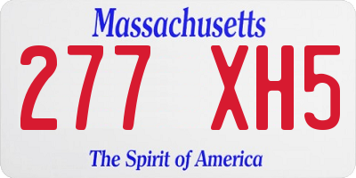 MA license plate 277XH5
