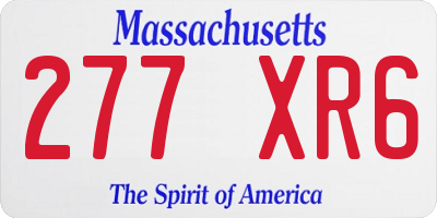 MA license plate 277XR6