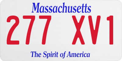 MA license plate 277XV1