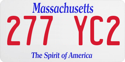 MA license plate 277YC2