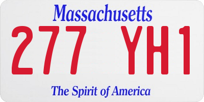 MA license plate 277YH1