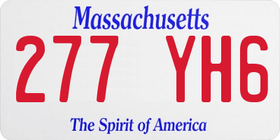 MA license plate 277YH6