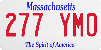 MA license plate 277YM0