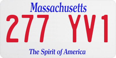 MA license plate 277YV1