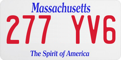 MA license plate 277YV6