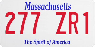MA license plate 277ZR1