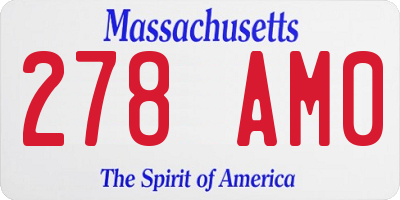MA license plate 278AM0