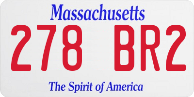 MA license plate 278BR2