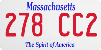 MA license plate 278CC2