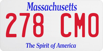 MA license plate 278CM0