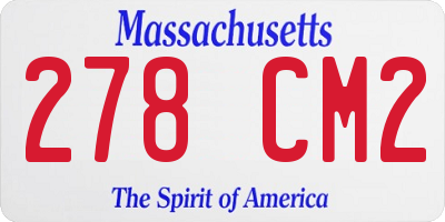 MA license plate 278CM2
